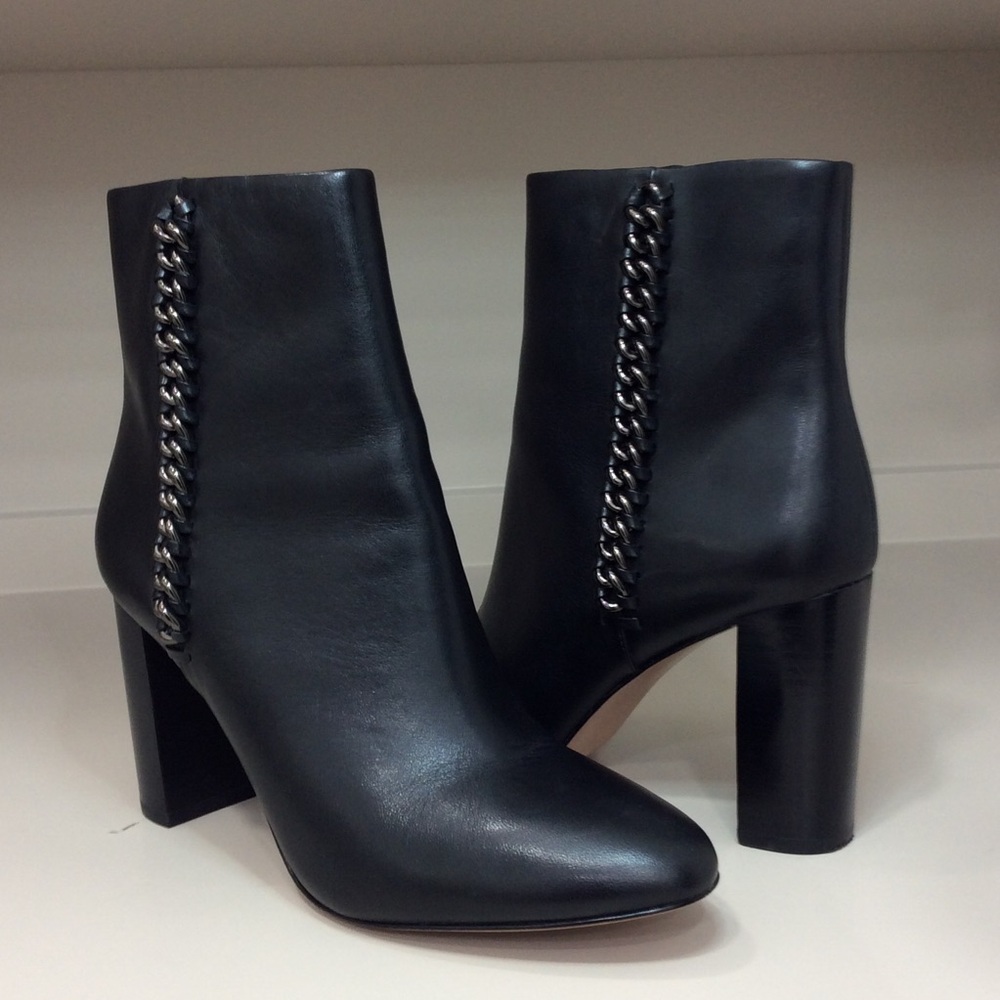 ✨ Coach Teagan Leather Ankle Boots Block Heel Booties Sz 8.5